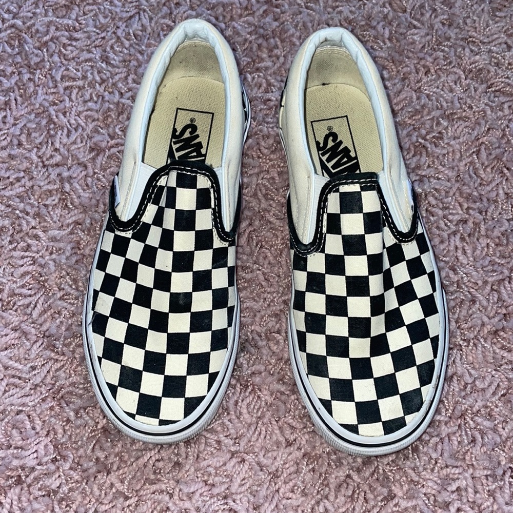 Black Checkered Vans